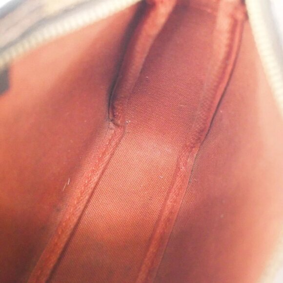 Auth LOUIS VUITTON Trousse Makeup Hand Bag Damier Ebene Leather Brown - Picture 8 of 16